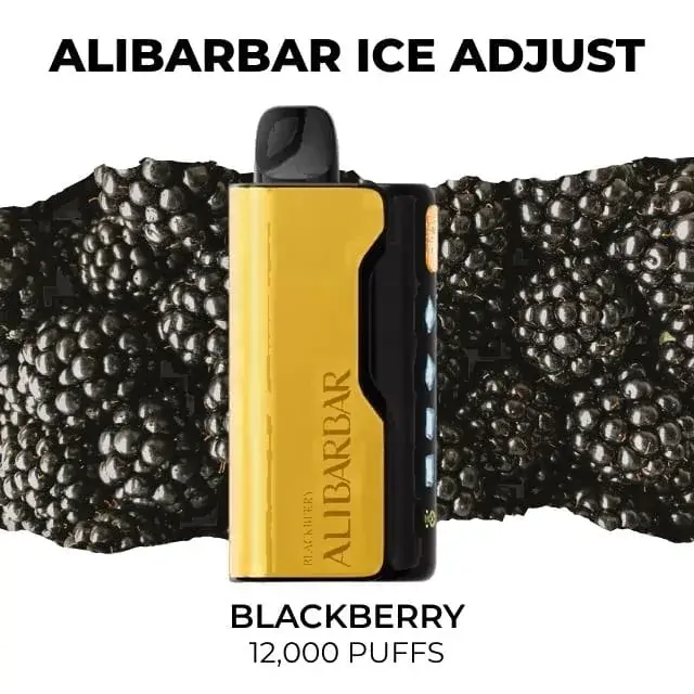 Alibarbar Ice Adjust 12000 Blackberry disposable vape, Blackberry flavour, 12,000 puffs