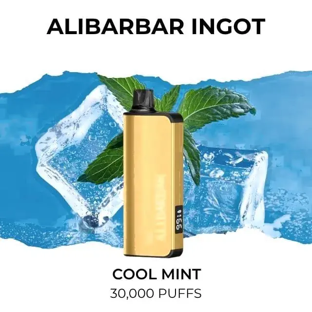 Alibarbar Ingot 30000 Cool Mint disposable vape, Cool Mint flavour, 30,000 puffs