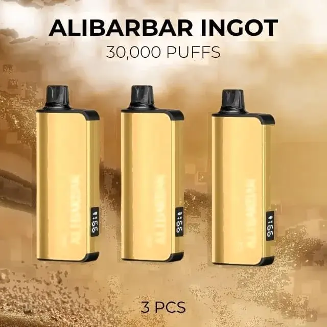 Alibarbar Ingot 30000 3-pack of disposable vapes, assorted flavours, 30,000 puffs each