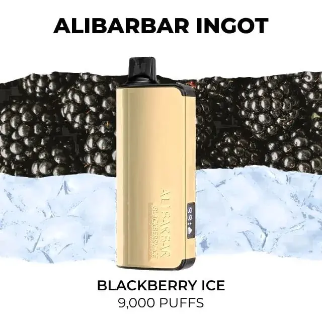 Alibarbar Ingot 9000 Blackberry Ice disposable vape, Blackberry Ice flavour, 9,000 puffs